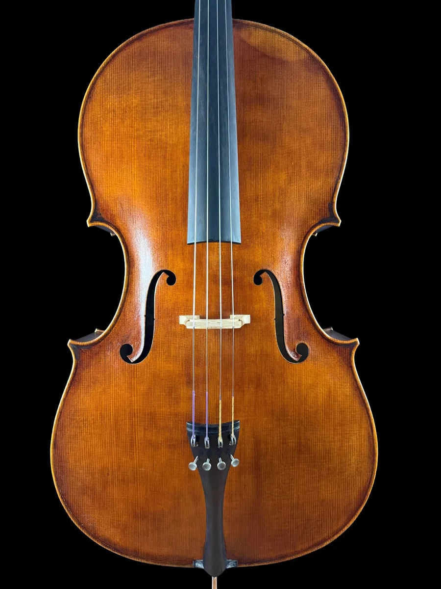 Violoncel model Montagnana, tablă din molid de rezonanță, semnat Mare Aurelian